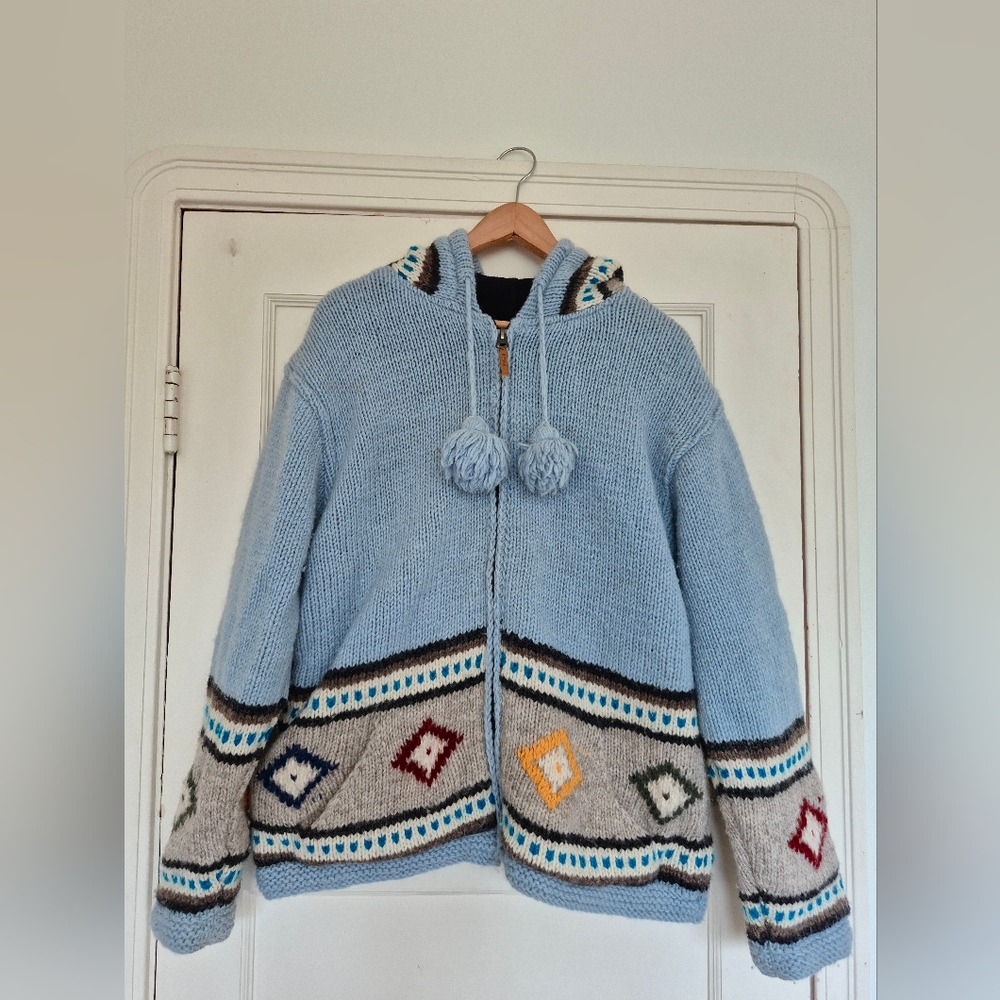 Kyber Wool Sweater Jacket With Fleece Lining Size Large - Picture 9 of 9